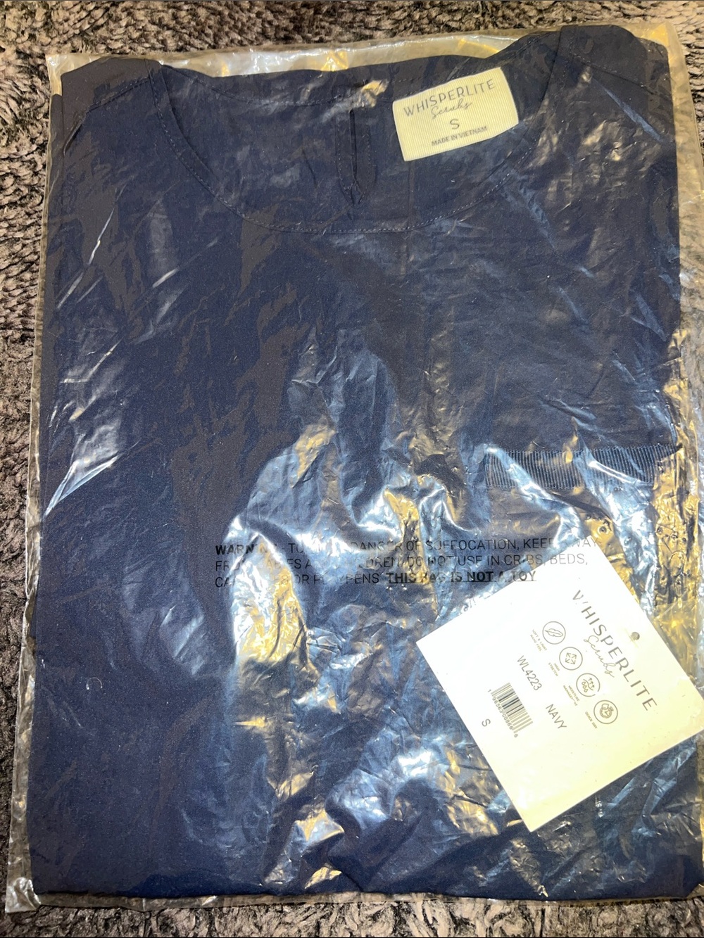 Womens Navy Top Scrub
